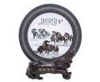 马到成功炭瓷观赏盘149元