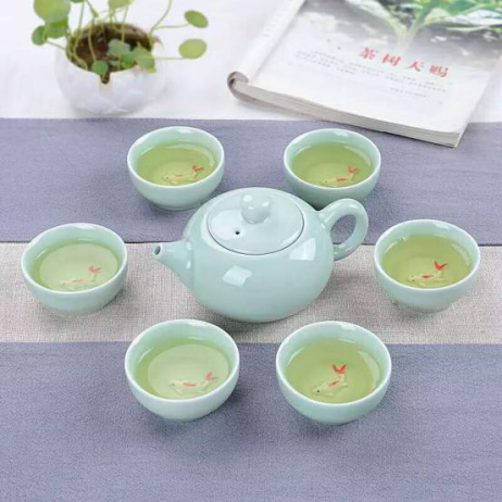 7头青瓷鱼杯25元