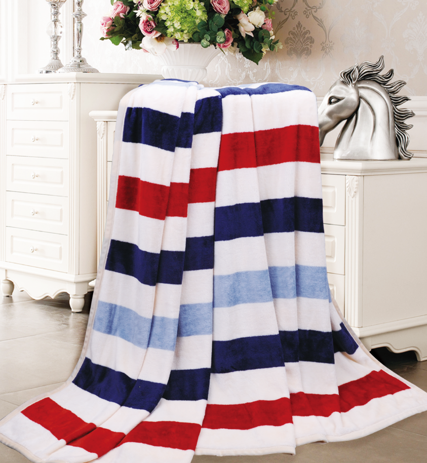 美式风情貂绒毯77.5元