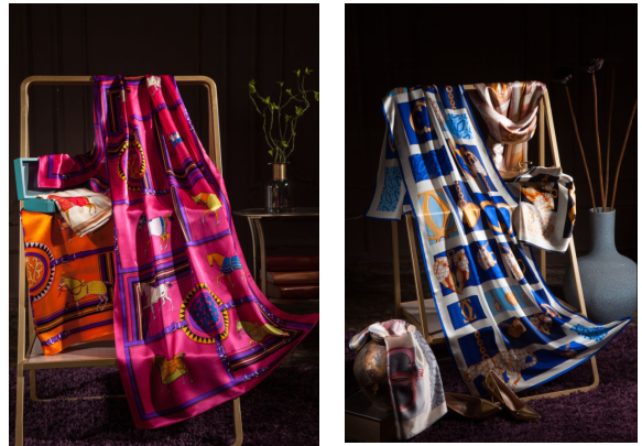 素绉缎真丝长巾193元